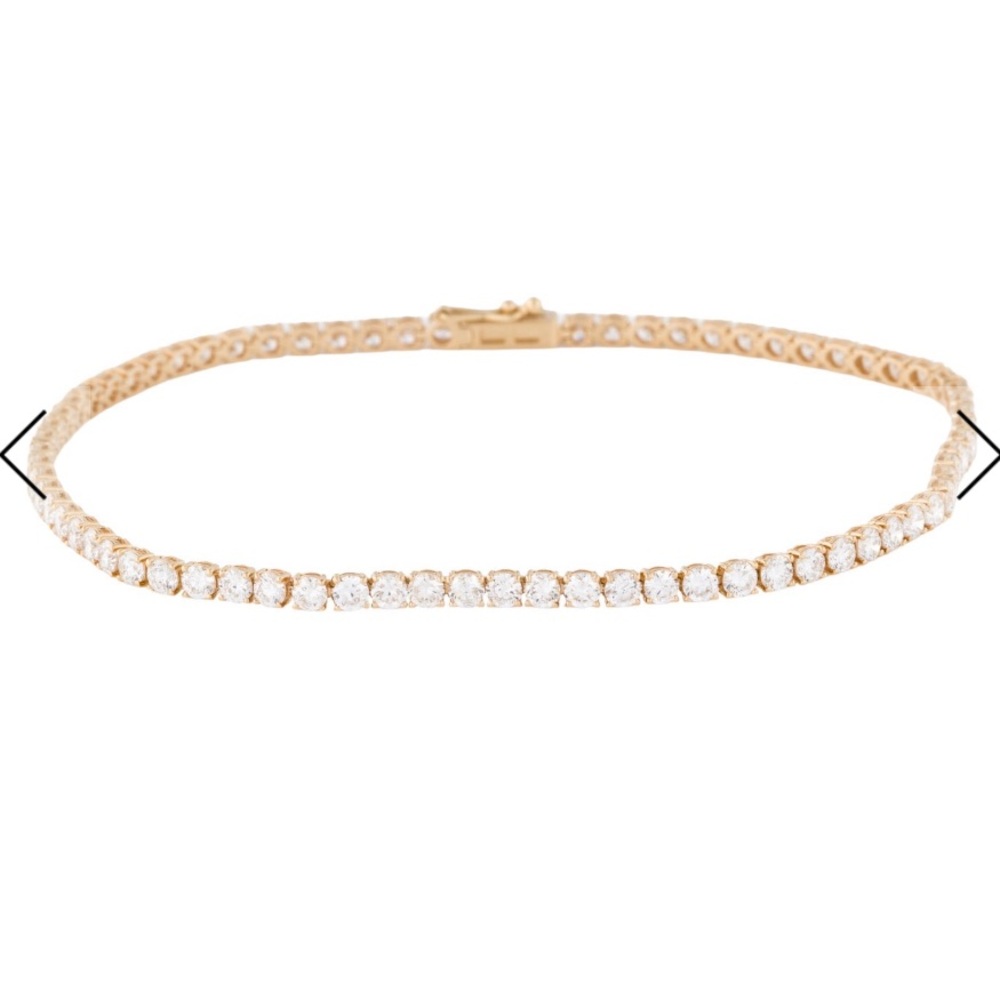 Authentic Diamond Gold Tennis Bracelet 3ct,